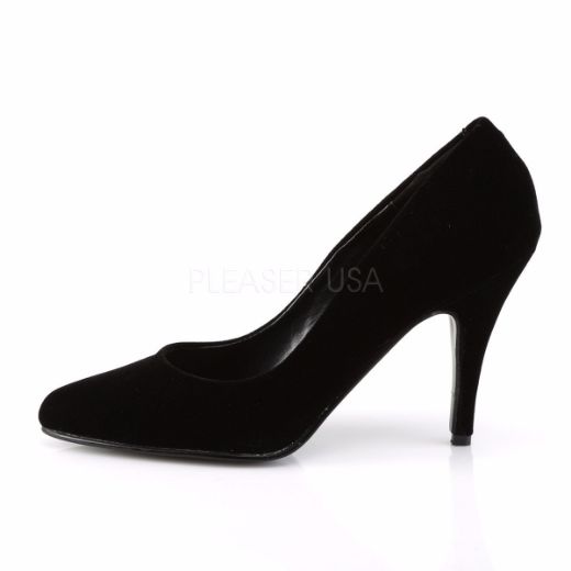 Product image of Pleaser Vanity-420 Black Velvet, 4 inch (10.2 cm) Heel Court Pump Shoes