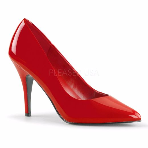 Product image of Pleaser Vanity-420 Red Patent, 4 inch (10.2 cm) Heel Court Pump Shoes