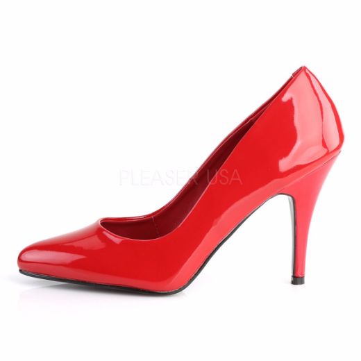 Product image of Pleaser Vanity-420 Red Patent, 4 inch (10.2 cm) Heel Court Pump Shoes