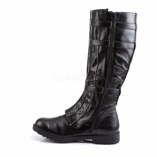Product image of Funtasma Walker-130 Black Pu, 1 1/4 inch (3.2 cm) Heel Ankle Boot