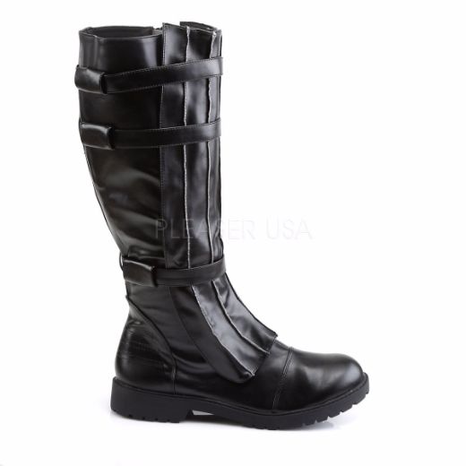 Product image of Funtasma Walker-130 Black Pu, 1 1/4 inch (3.2 cm) Heel Ankle Boot