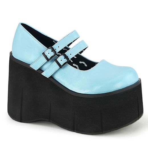 Product image of Demonia KERA-08 Baby Blue Vegan Faux Leather 4 1/2 inch (11.4 cm) Platform Maryjane