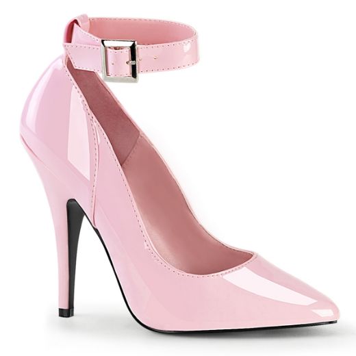 Product image of Pleaser SEDUCE-431 Baby Pink Patent 5 inch (12.7 cm) Heel Ankle Strap Pump Court Pump Shoes