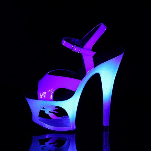 Product image of Pleaser Moon-711Mer Blue Shifting Tpu/Blue Ombre, 7 inch (17.8 cm) Heel, 2 3/4 inch (7 cm) Platform Sandal Shoes
