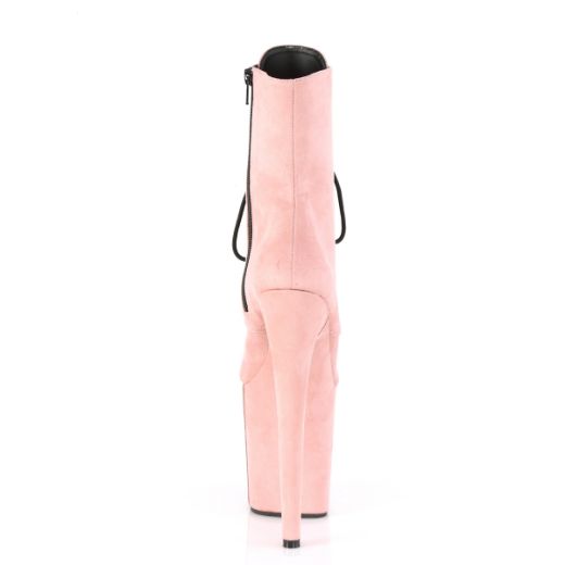 Product image of Pleaser Flamingo-1020Fs Baby Pink Faux Suede/Baby Pink Faux Suede, 8 inch (20.3 cm) Heel, 4 inch (10.2 cm) Platform Ankle Boot