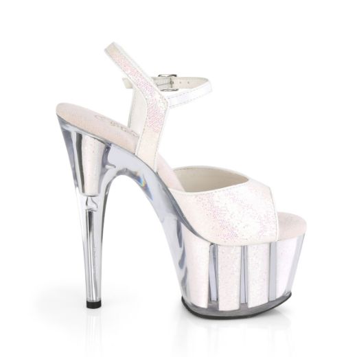 Product image of Pleaser ADORE-710G Multicolour Glitter/Multicolour Glitter Inserts 7 inch (17.8 cm) Heel 2 3/4 inch (7 cm) Platform Ankle Strap Sandal With Glitter Inserts