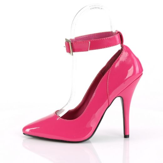 Product image of Pleaser SEDUCE-431 Hot Pink Patent 5 inch (12.7 cm) Heel Ankle Strap Pump Court Pump Shoes
