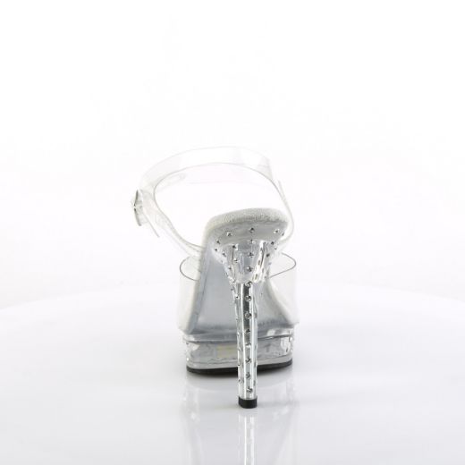 Product image of Fabulicious MAJESTY-508SDT Clr/Clr 5 Inch Heel 7/8 Inch PF Ankle Strap Sandal