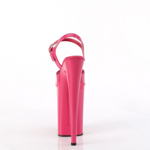 Product image of Pleaser INFINITY-909 H. Pink Pat/H. Pink 9 Inch Heel 5 1/4 Inch PF Ankle Strap Sandal