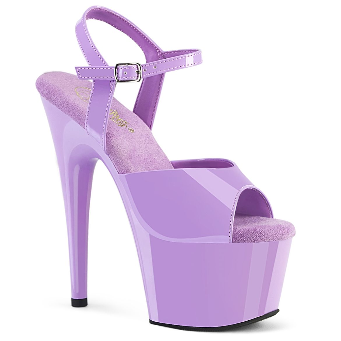 Product image of Pleaser ADORE-709 Lavender Pat/Lavender 7 Inch Heel 2 3/4 Inch PF Ankle Strap PF Sandal