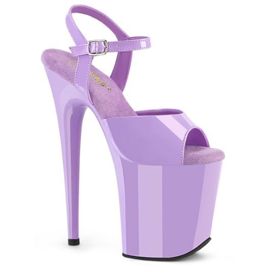 Product image of Pleaser FLAMINGO-809 Lavender Pat/Lavender 8 Inch Heel 4 Inch PF Ankle Strap Sandal