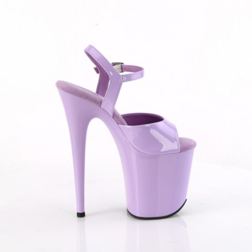 Product image of Pleaser FLAMINGO-809 Lavender Pat/Lavender 8 Inch Heel 4 Inch PF Ankle Strap Sandal