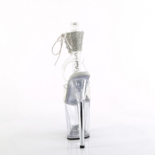 Product image of Pleaser FLAMINGO-891-2RS Clr/Clr 8 Inch Heel 4 Inch PF Rhinestoned Ankle Cuff Sandal