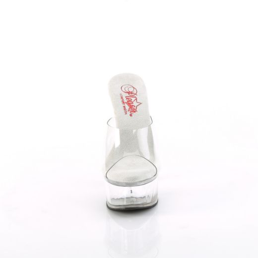 Product image of Pleaser GLEAM-601 Clr/Clr 6 Inch Heel 1 3/4 Inch PF Comfort Width Slide