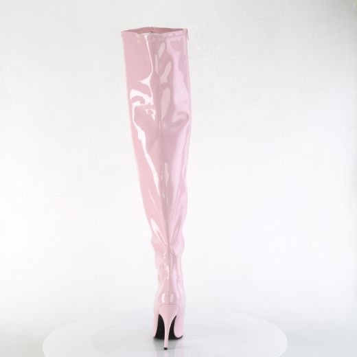 Product image of Pleaser SEDUCE-3000WC B. Pink Str Pat 5 Inch Heel Stretch Wide Calf Thigh Boot Side Zip