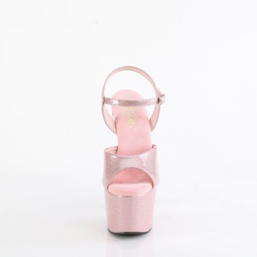 Product image of Pleaser ADORE-709GP B. Pink Glitter Pat/M 7 Inch Heel 2 3/4 Inch PF Ankle Strap Sandal