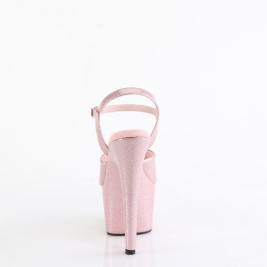Product image of Pleaser ADORE-709GP B. Pink Glitter Pat/M 7 Inch Heel 2 3/4 Inch PF Ankle Strap Sandal