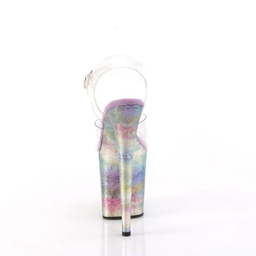 Product image of Pleaser FLAMINGO-808NEB Clr/Lavender Multi Metallic 8 Inch Heel 4 Inch PF Ankle Strap Sandal