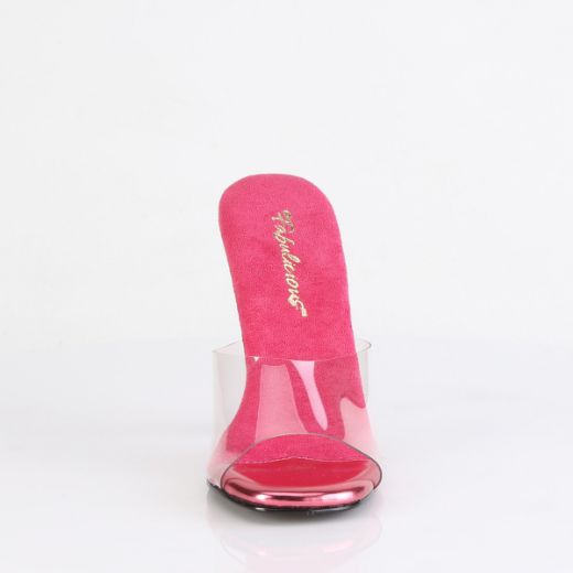 Product image of Fabulicious GALA-01DMM Clr/Fuchsia Multi RS 4 1/2 Inch Heel Slide w/ Two Tone RS