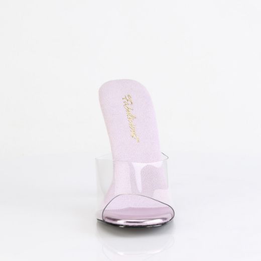 Product image of Fabulicious GALA-01DMM Clr/Lavender Multi RS 4 1/2 Inch Heel Slide w/ Two Tone RS