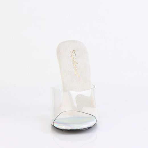 Product image of Fabulicious GALA-01DSP Clr/Slv AB RS 4 1/2 Inch Heel Slide w/RS