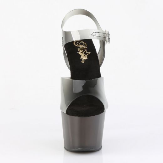 Product image of Pleaser ADORE-708N-T Blk Gradient TPU/Smoke Tinted 7 Inch Heel 2 3/4 Inch Tinted PF Ankle Strap Sandal