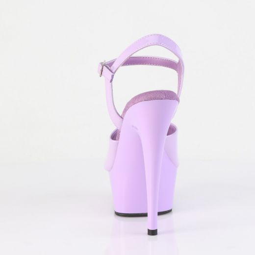 Product image of Pleaser DELIGHT-609 Lavender Pat/Lavender 6 Inch Heel 1 3/4 Inch PF Ankle Strap Sandal