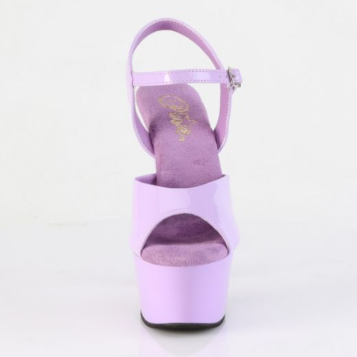 Product image of Pleaser ASPIRE-609 Lavender Pat/Lavender 6 Inch Heel 2 1/4 Inch PF Ankle Strap Sandal