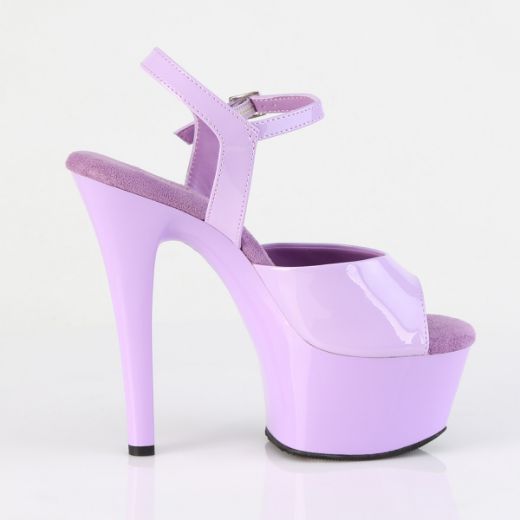 Product image of Pleaser ASPIRE-609 Lavender Pat/Lavender 6 Inch Heel 2 1/4 Inch PF Ankle Strap Sandal