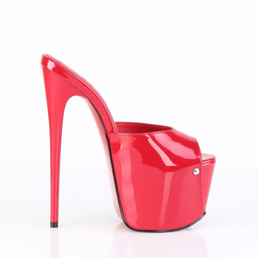 Product image of Pleaser JUBILANT-01 Red Pat 7 Inch Heel 3 InchConcealed PF Slide