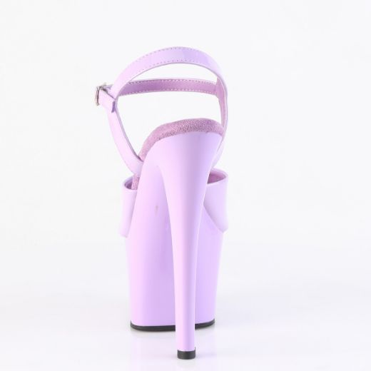 Product image of Pleaser SKY-309 Lavender Pat/Lavender 7 Inch Heel 2 3/4 Inch PF Ankle Strap Sandal