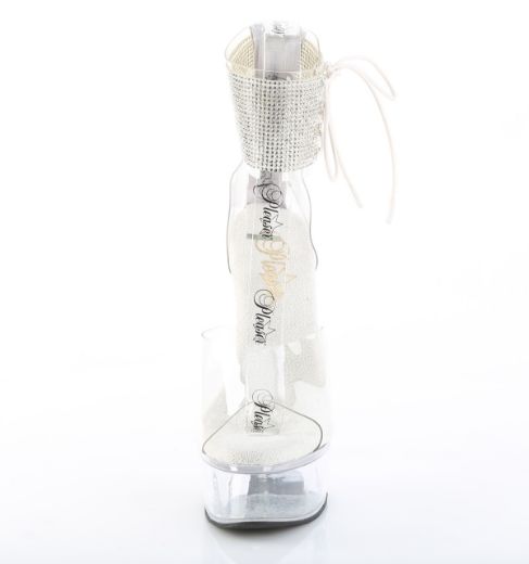 Product image of Pleaser CAPTIVA-624RS Clr/Clr 6 Inch Heel 1 3/4 Inch PF RS Ankle Cuff Sandal Back Zip