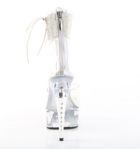 Product image of Pleaser CAPTIVA-624RS Clr/Clr 6 Inch Heel 1 3/4 Inch PF RS Ankle Cuff Sandal Back Zip