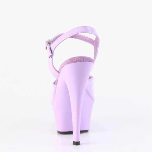 Product image of Pleaser KISS-209 Lavender Pat/Lavender 6 Inch Heel Ankle Strap P/F Sandal