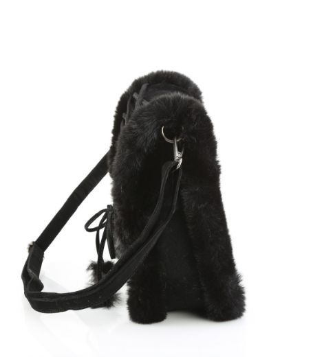 Product image of Demoniacult HB-663 BLK FAUX SUEDE-FAUX FUR Faux Suede & Fur Crossbody 20x24x8 cm Bag