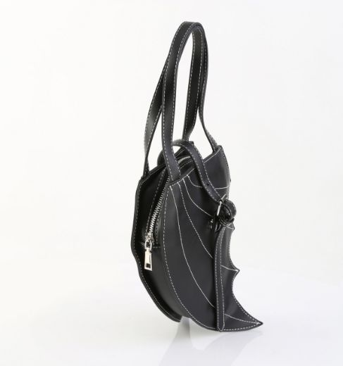 Product image of Demoniacult HB-215 Blk Vegan Leather Faux Leather Batwing Handbag 25x18x5 cm